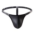 Men's Underwear G-string Thongs PU Leather Thongs Mens Bikini G-string T-back Underwear Thongs.