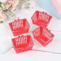 Dollhouse Miniature Shopping Basket Toys Kids Mini Supermarket Shopping Hand Basket Model Doll House. 