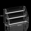 Acrylic Display Riser Stand Shelf Clear Perfume Holder Desktop Organizer for Figures Toys - Desktop Decoration Showcase. 