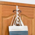 1pcs Bedroom Door Hanger Clothes Hanging Rack Over The Door Plastic Home Storage Organization Hooks, Purse Holder For Bags Rails. 