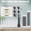 66 in 1 Phone Speaker Port Dust Removal Cleaner Tool Kit Set For Samsung Xiaomi Poco Phones Dust Cleaning Brush TypeC Dust Plugs. 
