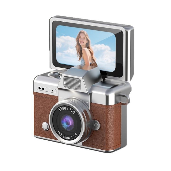 Mini Retro Camera 1.47Inch Flip Screen Keychain Mini Digital Camera HD ...