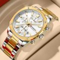 CURREN 8490 Luxury Chronograph Stainless Steel Waterproof Watch For Men. 
