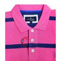 Marks & Spencer Pure 100% Cotton Polo T Shirt Half Sleeves T Shirt For Men & Boys New Arrival Fashion Pink Blue Stripes. 