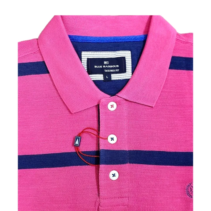 Marks%20&%20Spencer%20Pure%20100%25%20Cotton%20Polo%20T%20Shirt%20Half%20Sleeves%20T%20Shirt%20For%20Men%20&%20Boys%20New%20Arrival%20Fashion%20Pink%20Blue%20Stripes%20-%20Image%206
