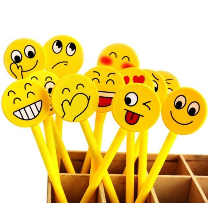 Funny Emojis Yellow School Stationary Favor Filler Gel Pen Emoji Emotion