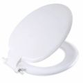 Commode Bathroom Toilet Plastic Seat & Cover Round. 