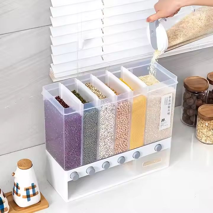 6%20Grid%20Rice%20Dispenser%20Storage%20Box%20-%20Kitchen%20Dry%20Food%20Organizer,%20lentil,%20bean,%20grain,%20cereal,%20dry%20food,%20dal,%20spice,%20nut,%20dried%20fruit%20container%20jar,%20holder,%20wall%20mounted%20multi%20compartment%20box,%20almond,%20bean%20storage,%20drawer%20-%20Image%202