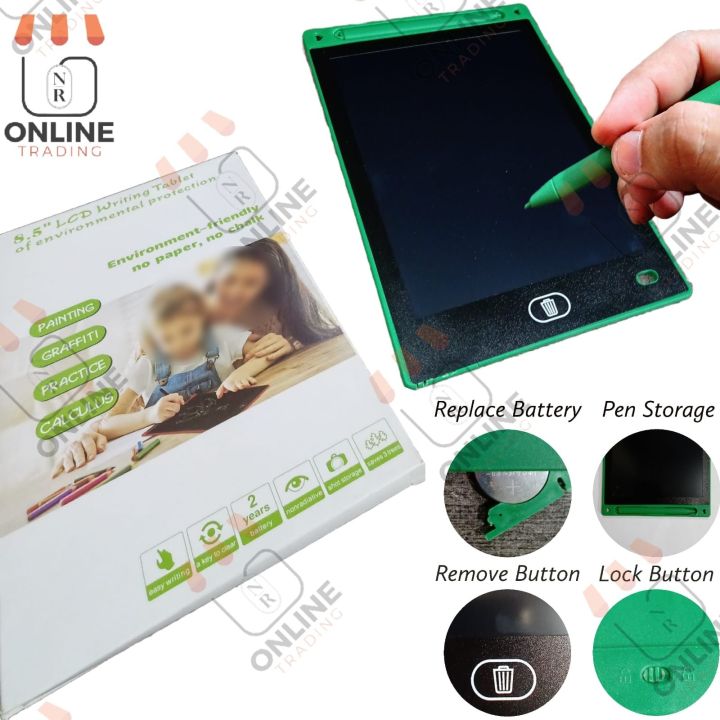 LCD Writing Tablet for kids ( 8.5" ) (6.5)Drawing Pad, Erasable E-writer, Office writing board, Digital drawing board, Doodle board