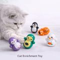 10pcs Cat Rolling Toy for Indoor Use. Self-rolling Cat Toy. No Batteries Required. Random Designs. Lightweight Cat Puzzle Toy.. 