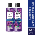Lux Body Wash Black Orchid Scent & Juniper Oil 245ml (Bundle of 2).