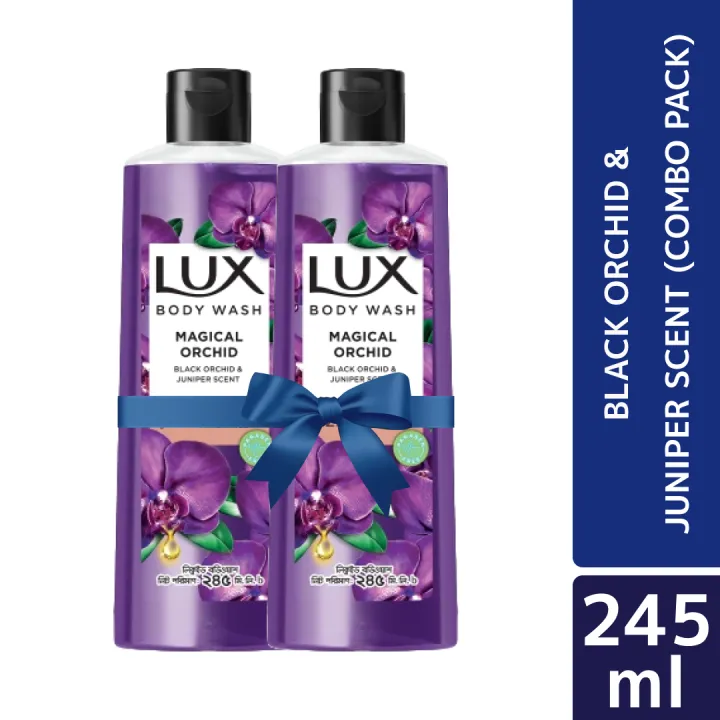 Lux Body Wash Black Orchid Scent & Juniper Oil 245ml (Bundle of 2)