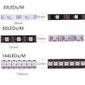 1m/5m WS2812B 30/60/144 Pixels/leds/M Smart Led Pixel strip,Black/White PCB, WS2812B/M ,IP30/IP65/IP67 DC5V. 