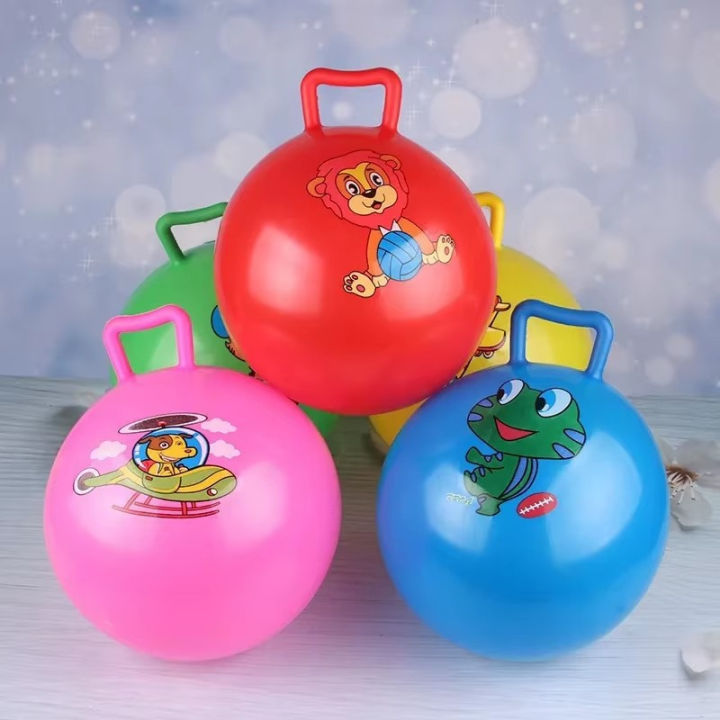 Kids Bouncyhopper  Inflatable Handle Horse Bouncing Toy Fun Stress Relief  Cartoon Bouncing Ball Beach Swimming Pool Toys ﻿