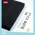 Self-adhesive black note paper 3x3 and 3x4 inches 100 sheets (75 GSM thick) oniso brand, firmly attached, not discarded index note, self-adhesive note, oni-6752 version, black sticky note. 