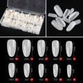 500 PCS / Box Clear Natural Artificial Fake Nail Tips Full Half Cover French False Nails Mixed Sizes Extension Long Tips. 