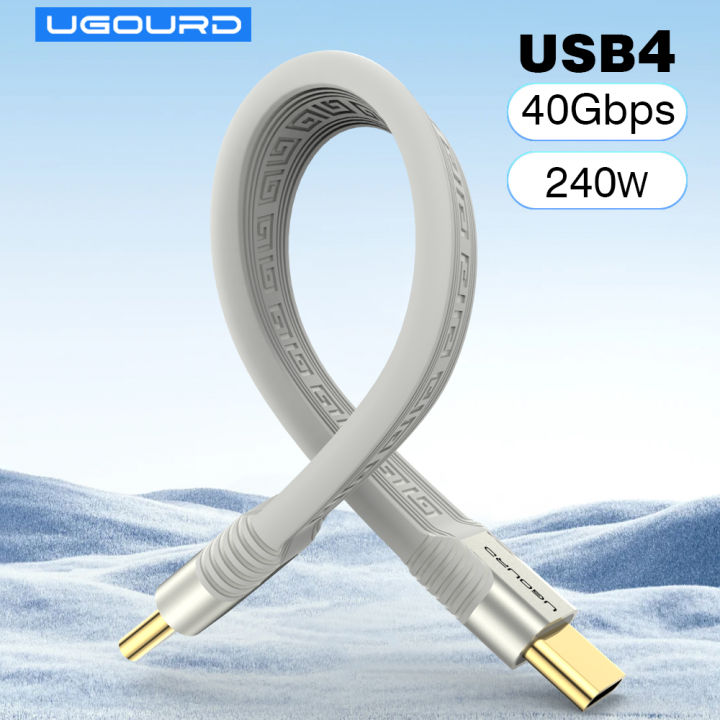 Usbc Egpu Cable UGOURD Short USB4 Date Cable USB C Thunderbolt 4 Cable 40Gbps Type C to ...