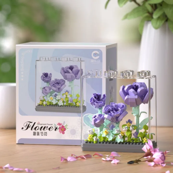 Qimeng%20Fun%20Microgranules%20Rose%20Eternal%20Flower%20Building%20Block%20Ornament%20Assembly%20Kit%20%20for%20Girls%207323-26%20-%20Image%203