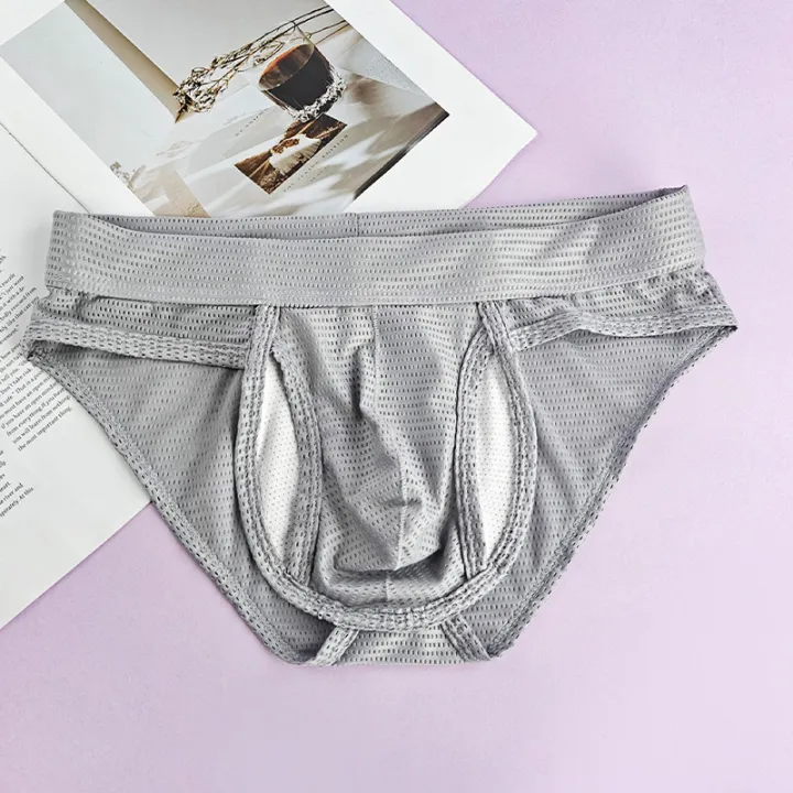Mesh%20Hollow%20Breathable%20Men%20Briefs%20Fly%20Pouch%20Front%20Open%20Bulge%20Underwear%20Separated%20Pouch%20Underpant%20Youth%20Korean%20Version%20Panties%20under%20wear%20for%20men%20-%20Image%206