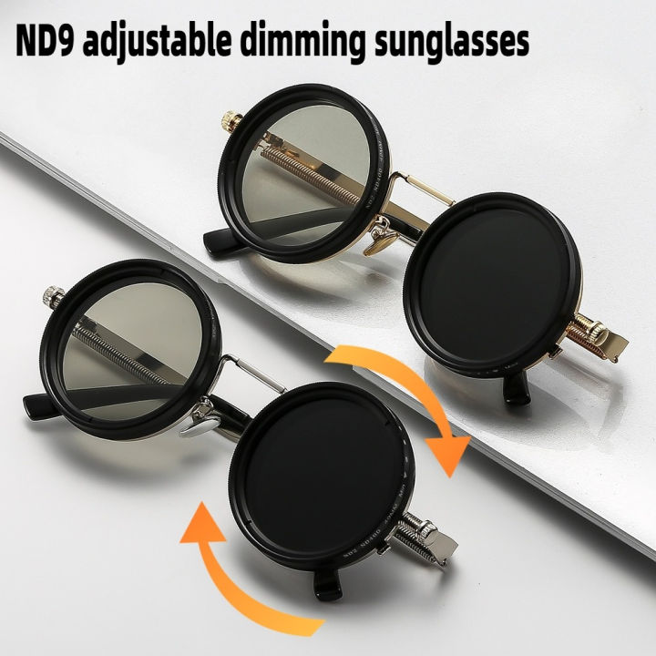 ND9 Adjustable Dimming Sunglasses Outdoor Fishing Driving Dual Filter Glasses UV Anti UV Personalized Polarized Sunglasses
