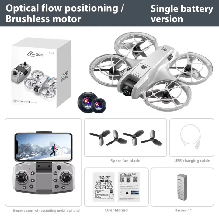 M88%20Brushless%20Drone%20%E2%80%93%204K%20HD%20Camera,%20Optical%20Flow,%20Foldable%20RC%20Quadcopter,%20WiFi%20FPV,%20Full%20Protection%20Design%20-%20Image%202