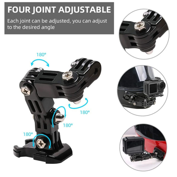 Motorcycle%20Helmet%20Mount%20Holder%20Accessories%20Kit%20for%20%20Hero%2013%2012%2011%2010%209%208%20Insta360%20AKASO%20SJCAM%20SJ4000%20%20Osmo%20Action%20Camera%20-%20Image%204