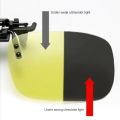 Polarized Clip Sunglasses Myopia Glasses Clip Driver Fishing Night Vision Myopia Clip-on Sun Shading Eyeglasses.