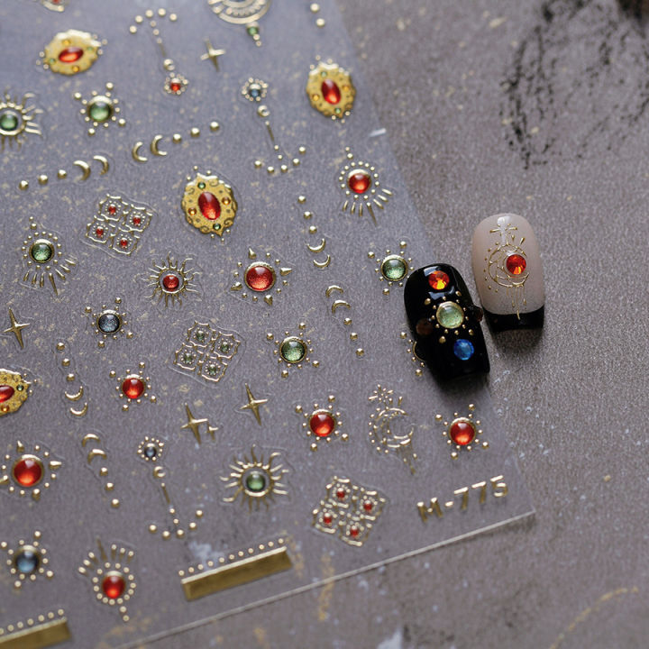 Elegant%20Gold%20Scepter%205D%20Nail%20Art%20Stickers%20Gorgeous%20Gemstone%20Luxury%20Courtly%20Pattern%20Necklace%20Frame%20Self%20Adhesive%20Manicure%20Decals%20-%20Image%206