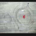 1 piece bowl large size wave shaped, clear shesha, kaler glass,microwave oven save. 