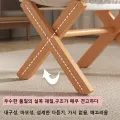 Small Stool Storage Living Room Foldable Sofa Foot Wood Stool Beech Wooden  Low Stool with Soft Breathable Cushion foot pedal. 
