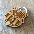 FC Barcelona - Football Club - Nepalese Wooden Keyring/Keychain. 