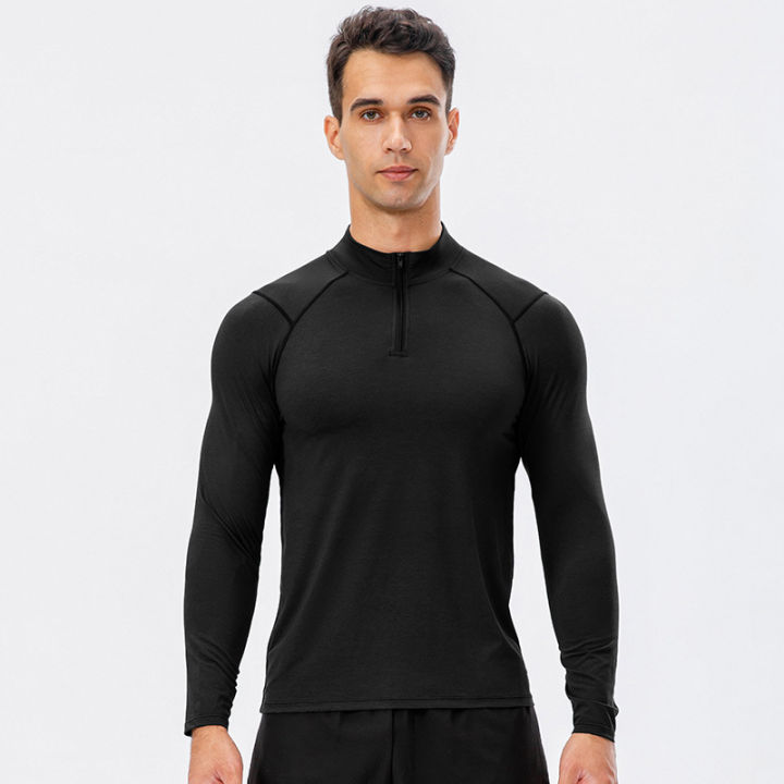 Men's%20Autumn%20Fitness%20Long-Sleeved%20Quick-Dry%20Running%20Tops%20Half-Zipper%20Slim-Fit%20Training%20Sweatshirt%20Baselayer%20Undershirts%20-%20Image%205