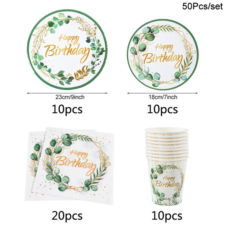 Green%20Eucalyptus%20Leaf%20Disposable%20Tableware%20Set%20Paper%20Plate%20Cup%20Napkin%20Kids%20Adult%20Birthday%20Supplies%20Hawaiian%20Summer%20Party%20Decor%20-%20Image%207