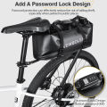 NEWBOLER Bicycle Rear Seat Rack Adjustable Aluminum Alloy MTB And Gravel Bike Bike Carrier Passcode Lock Bike Bag Bikepacking. 