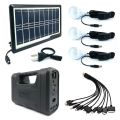 GDLITE Solar Lighting Kit Inverter Light With Solar Charging System With 3 Bulbs GD-8017A Emergency Solar Light. 
