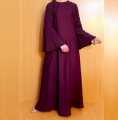 PREMIUM QUALITY ABAYA KOREAN NIDA STUFF MUSLIM WEAR(54 length ). 