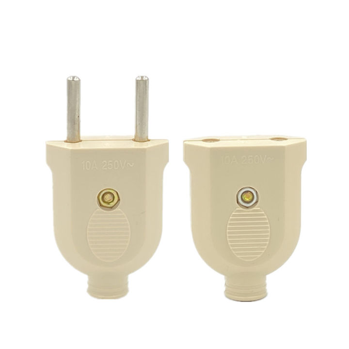Two Pin European Plug 1pc EU European 2 Pin AC Electric Power Male Plug Female Socket Outlet ...
