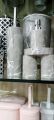 Limon 6 Pieces Marble Design Bathroom Accessories Set - Soap Dispenser - Toothbrush Holder - Tumbler Cup - Soap Dish - Trash Can - Toilet Brush with Holder. 