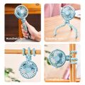 Baby Fan for Cart Stroller Fans Portable Outdoor Fan Clip On for Baby USB Rechargeable Handheld Electric Fan for Home 3 Speeds. 