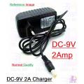 DC 9V 1A AC Adapter Charger Power Supply - Black uk Plug. 