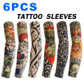 6 Pcs Tattoo Sleeves Sun Protection Men Women Summer Seamless Arm Cover Cool Outdoor Cycling Breathable Cycling Tattoo Sleeves. 