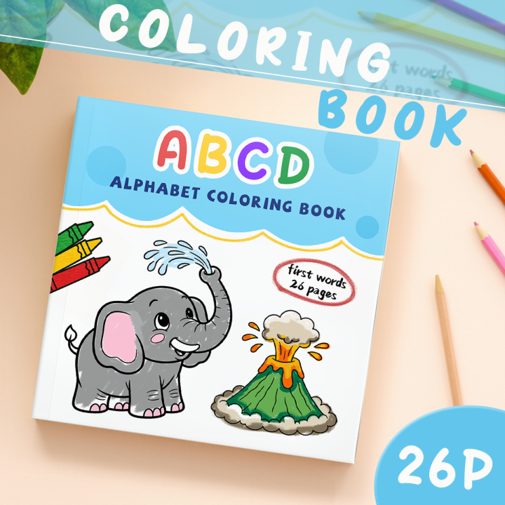 Alphabet%20Coloring%20Book%20for%20Adults%20-%20First%20Words%20&%20Animal%20Illustrations,%20Relaxation%20Art%20Therapy%20Activity%20Book%20-%20Image%202