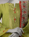 Junaid Jamshed Unstitched 2 Piece Shirt And Dupatta Green Doria Embroidered - Designcode: Jds-26-1247 Riwayat-1 -Collection: Spring Vol 1 2026. 