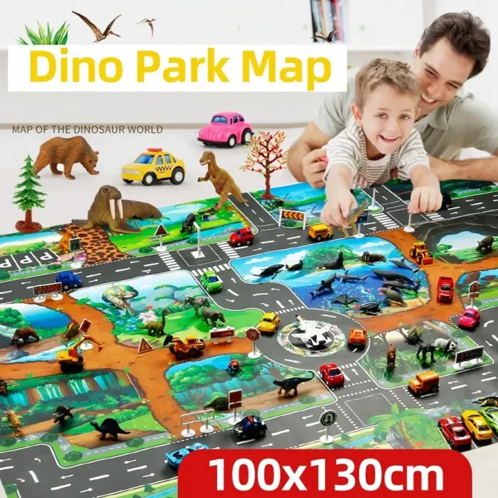 Baby Climbing Playing Mat Game Traffic Road Map Baby Play Mat Toys City ...