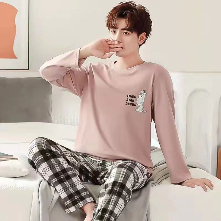 2%20Sets%20of%20Men%20Pajamas%20Set%20of%20Long-Sleeved%20Long%20Trousers%20Students%20Sleepwear%20Homewear%20Cartoon%20O-Neck%20Striped%20Nightwear%20Loungewear%20-%20Image%206