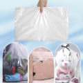 5/10pcs PE Dustproof Clear Storage Bags Large Capacity Moving Bags For Clothes Packing Luggage Bike Blanket Plush Toys-3 Size.