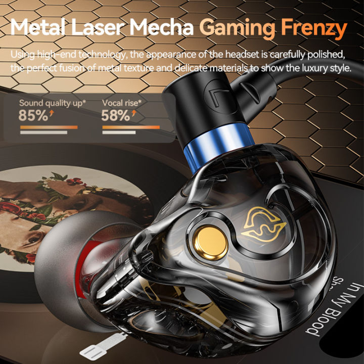NEW%208D%20Surround%20Sound%20Gaming%20Earphones%20Type%20C&3.5mm%20Wired%20In%20Ear%20Earbuds%20Headphones%20Sports%20Gamer%20Headset%20for%20%20With%20HD%20Mic%20-%20Image%203