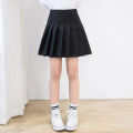 Teen Girl Summer Dress Kids Fashion Solid Color Pleated High Waist A-Line Skirt Children Casual Elastic Waist Mini Skirt Bottoms. 