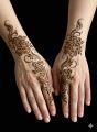 semi bridal Arabian henna sticker tattoo stencils for Eid.