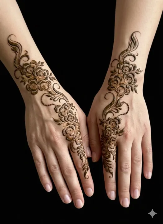 semi%20bridal%20Arabian%20henna%20sticker%20tattoo%20stencils%20for%20Eid%20-%20Image%202